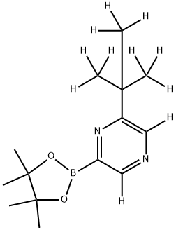 [6-(tert-Butyl)pyrazine-d11]-2-boronic acid pinacol ester 结构式