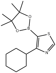 4-(Cyclohexyl)thiazole-5-boronic acid pinacol ester 结构式