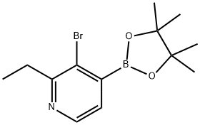 3-Bromo-2-ethylpyridine-4-boronic acid pinacol ester 结构式