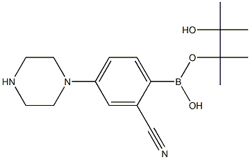 2-Cyano-4-(piperazin-1-yl)phenylboronic acid pinacol ester 结构式