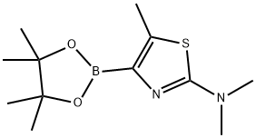 5-Methyl-2-(dimethylamino)thiazole-4-boronic acid pinacol ester 结构式