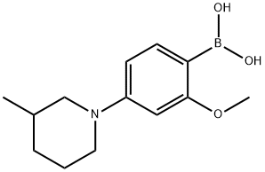 2-Methoxy-4-(3-methylpiperidin-1-yl)phenylboronic acid 结构式