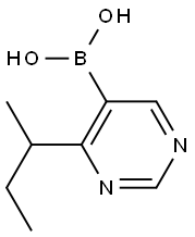 4-(sec-Butyl)pyrimidine-5-boronic acid 结构式