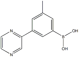 3-(Pyrazin-2-yl)-5-methylphenylboronic acid 结构式