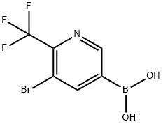 5-BROMO-6-(TRIFLUOROMETHYL)PYRIDIN-3-YLBORONIC ACID 结构式