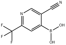 5-CYANO-2-TRIFLUOROMETHYLPYRIDINE-4-BORONIC ACID 结构式