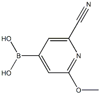(2-氰基-6-甲基氧基吡啶-4-基)硼酸 结构式
