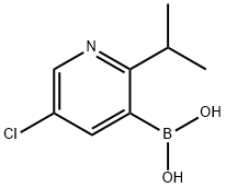 5-Chloro-2-(iso-propyl)pyridine-3-boronic acid 结构式