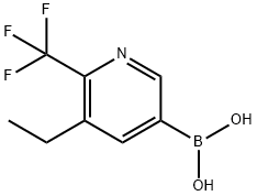 5-Ethyl-6-trifluoromethylpyridine-3-boronic acid 结构式