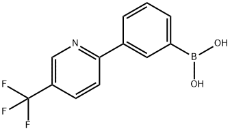 3-(5-Trifluoromethylpyridin-2-yl)phenylboronic acid 结构式