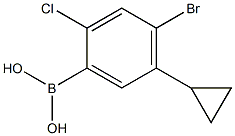 2-Chloro-4-bromo-5-cyclopropylphenylboronic acid 结构式