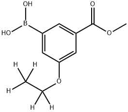 3-Methoxycarbonyl-5-(ethoxy-d5)-phenylboronic acid 结构式