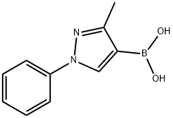 3-Methyl-1-phenyl-1H-pyrazole-4-boronic acid 结构式