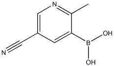 2-Methyl-5-cyanopyridine-3-boronic acid 结构式