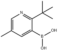5-Methyl-2-(tert-butyl)pyridine-3-boronic acid 结构式