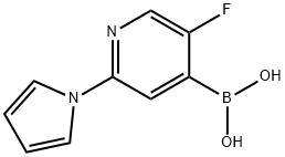 5-Fluoro-2-(1H-Pyrrol-1-yl)pyridine-4-boronic acid 结构式