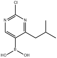 2-Chloro-4-(iso-butyl)pyrimidine-5-boronic acid 结构式