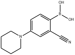 2-Cyano-4-(piperidin-1-yl)phenylboronic acid 结构式