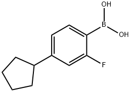 (4-环戊基-3-氟苯基)硼酸 结构式