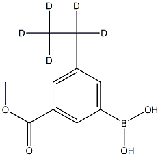 3-Methoxycarbonyl-5-(ethyl-d5)-phenylboronic acid 结构式