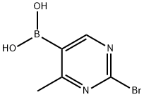 2-Bromo-4-methylpyrimidine-5-boronic acid 结构式