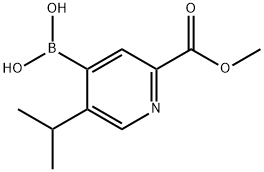 5-(iso-Propyl)-2-(methoxycarbonyl)pyridine-4-boronic acid 结构式