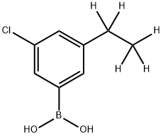 3-Chloro-5-(ethyl-d5)-phenylboronic acid 结构式