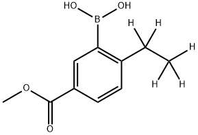 3-Methoxycarbonyl-6-(ethyl-d5)-phenylboronic acid 结构式