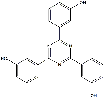 3,3',3''-(1,3,5-triazine-2,4,6-triyl)triphenol 结构式