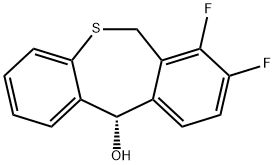 (S)-7,8-difluoro-6,11-dihydrodibenzo[b,e]thiepin-11-ol 结构式