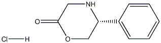 (5R)-5-苯基吗啉-2-酮盐酸盐 结构式