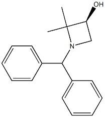 (3S)-1-二苯甲基-2,2-二甲基-吖丁啶-3-醇 结构式