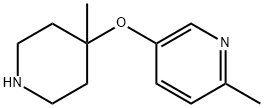 2-methyl-5-[(4-methylpiperidin-4-yl)oxy]pyridine 结构式