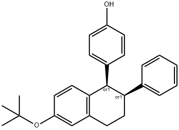 4-((1R,2S)-6-(tert-butoxy)-2-phenyl-1,2,3,4-tetrahydronaphthalen-1-yl)phenol 结构式