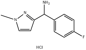 (4-氟苯基)(1-甲基-1H-吡唑-3-基)甲胺二盐酸 结构式