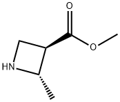 3-Azetidinecarboxylic acid, 2-methyl-, methyl ester, (2S,3R)- 结构式