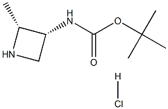 tert-butyl N-[(2R,3R)-2-methylazetidin-3-yl]carbamate hydrochloride 结构式