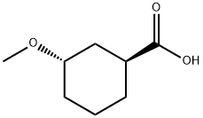 (1S,3S)-3-methoxycyclohexane-1-carboxylic acid 结构式