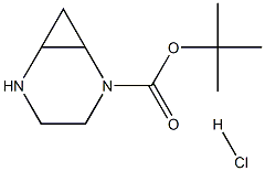 2,5-二氮杂双环[4.1.0]庚烷-2-羧酸叔丁酯盐酸盐 结构式