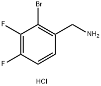 (2-溴-3,4-二氟苯基)甲胺盐酸盐 结构式