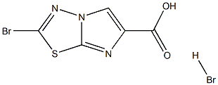 2-Bromoimidazo[2,1-b][1,3,4]thiadiazole-6-carboxylic acid hydrobromide 结构式