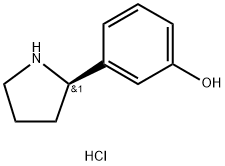 3-((2R)PYRROLIDIN-2-YL)PHENOL HYDROCHLORIDE 结构式