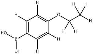 (4-(ethoxy-d5)phenyl-2,3,5,6-d4)boronic acid 结构式
