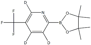 2-(4,4,5,5-tetramethyl-1,3,2-dioxaborolan-2-yl)-5-(trifluoromethyl)pyridine-3,4,6-d3 结构式