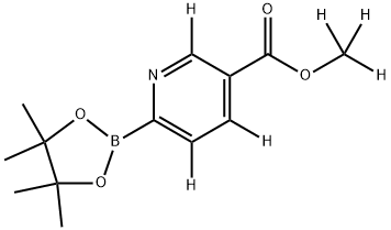 methyl-d3 6-(4,4,5,5-tetramethyl-1,3,2-dioxaborolan-2-yl)nicotinate-2,4,5-d3 结构式