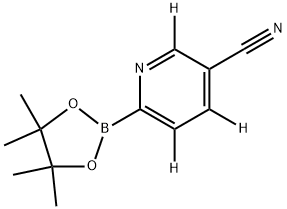 6-(4,4,5,5-tetramethyl-1,3,2-dioxaborolan-2-yl)nicotinonitrile-2,4,5-d3 结构式