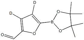 5-(4,4,5,5-tetramethyl-1,3,2-dioxaborolan-2-yl)furan-3,4-d2-2-carbaldehyde 结构式