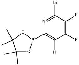 2-bromo-6-(4,4,5,5-tetramethyl-1,3,2-dioxaborolan-2-yl)pyridine-3,4,5-d3 结构式