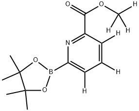 methyl-d3 6-(4,4,5,5-tetramethyl-1,3,2-dioxaborolan-2-yl)picolinate-3,4,5-d3 结构式