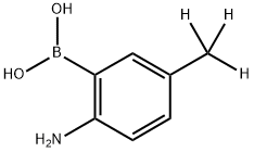 (2-amino-5-(methyl-d3)phenyl)boronic acid 结构式